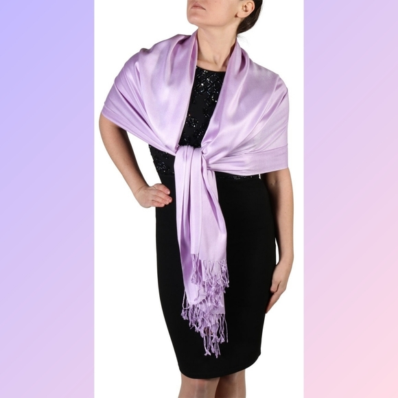 NEW lavender purple pashmina shawl scarf wrap - Picture 1 of 4